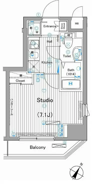 ガーラ・シティ渋谷幡ヶ谷 10階階 間取り