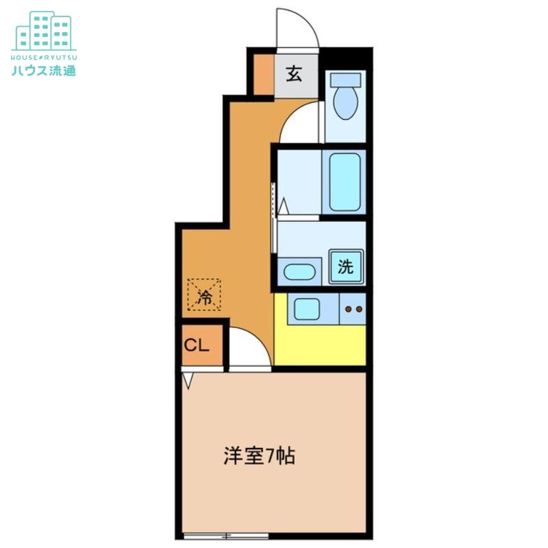 RESIDENCE田中町(1K/1階)の間取り写真
