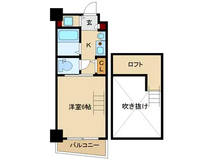 エステムコート新大阪IIIステーションプラザ(1K/2階)の間取り写真