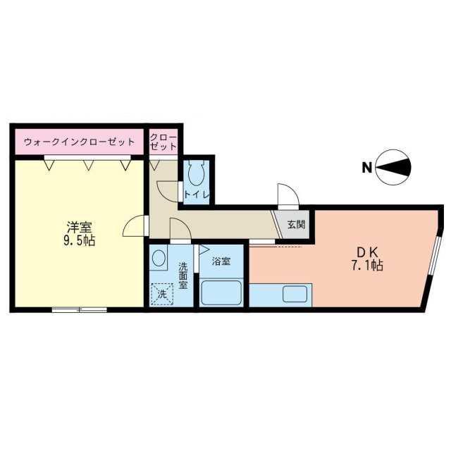 第1匠優ビル(1DK/4階)の間取り写真