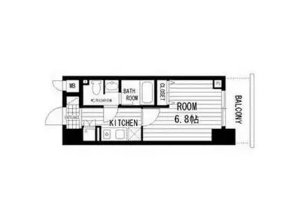 KDXレジデンス難波南(1K/9階)の間取り写真