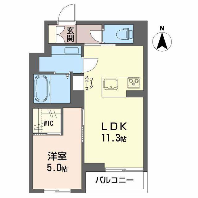 リベラ美沢(1LDK/2階)の間取り写真