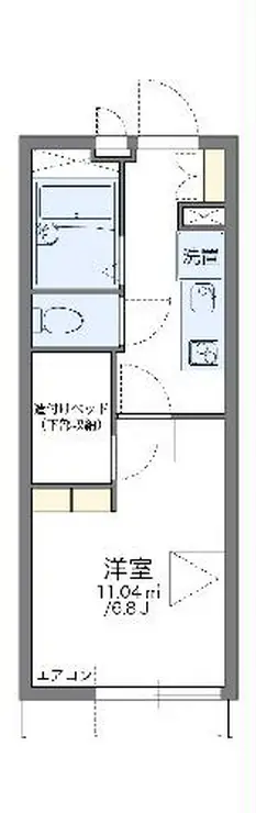 レオパレスマドレーヌ 1階階 間取り