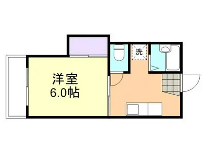 ピアコートエム(1K/2階)の間取り写真