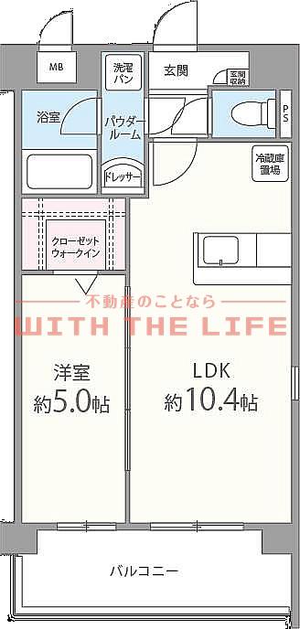 イーハトーブ櫛原(1LDK/1階)の間取り写真