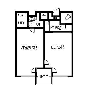 リオ・グランデ(1LDK/2階)の間取り写真