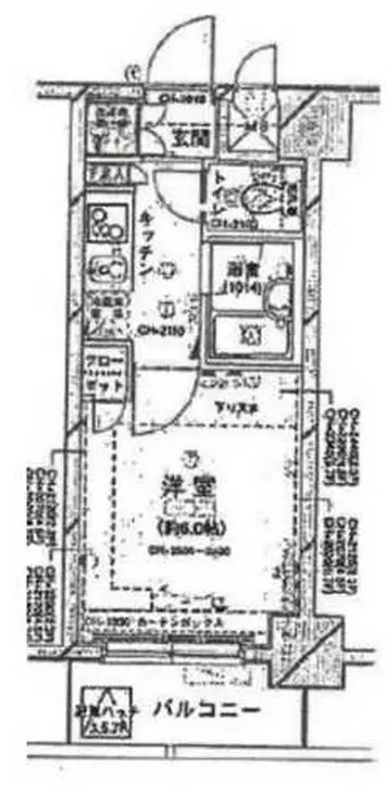 パレステュディオ神楽坂 6階階 間取り