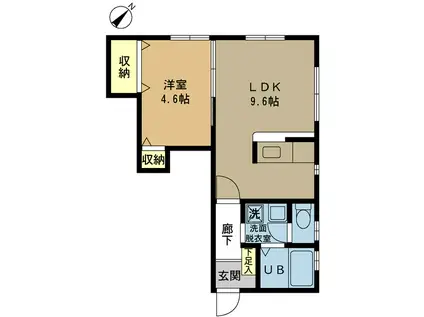 LA TOUR青山(1LDK/2階)の間取り写真