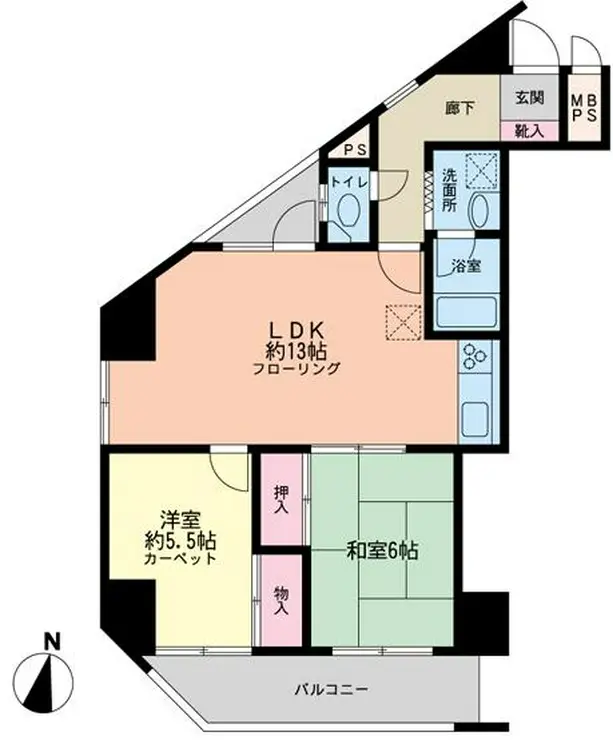 朝日西巣鴨マンション 9階階 間取り