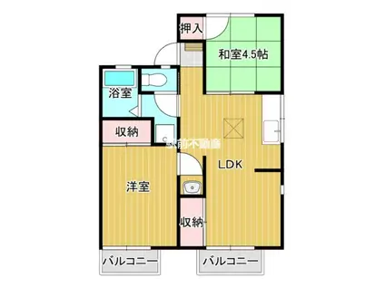 サンハイツ(2LDK/1階)の間取り写真