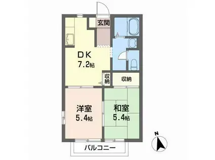 アーバン・レジデンス(2DK/2階)の間取り写真