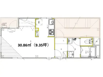 小谷ハイツ(ワンルーム/4階)の間取り写真