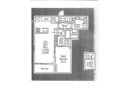 ルピナスガーデン代田(1LDK/1階)の間取り写真