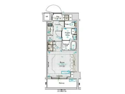 ブライズフォルム墨田(1K/2階)の間取り写真