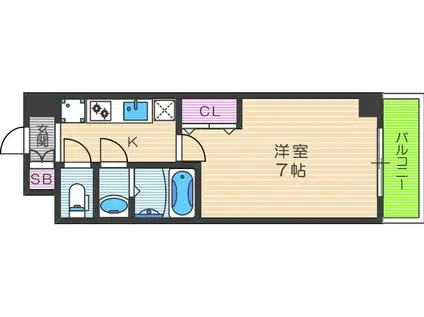 サムティ福島PORTA(1K/5階)の間取り写真