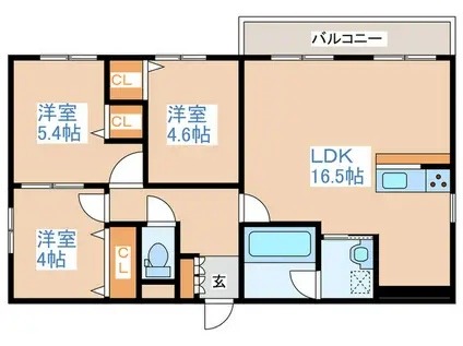 HS313(3LDK/2階)の間取り写真