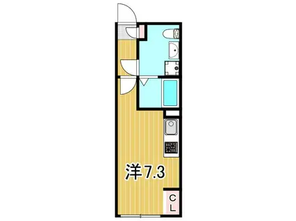 オークノワール綾瀬(ワンルーム/5階)の間取り写真