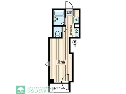 宮崎ビル(ワンルーム/3階)の間取り写真