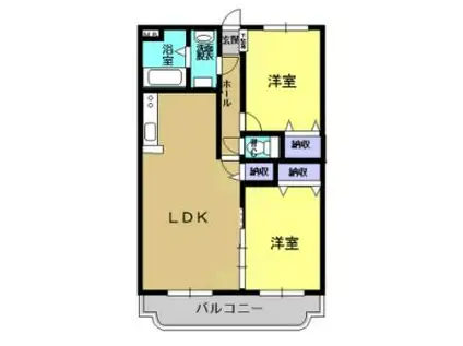 ユーミーグレースII(2LDK/3階)の間取り写真