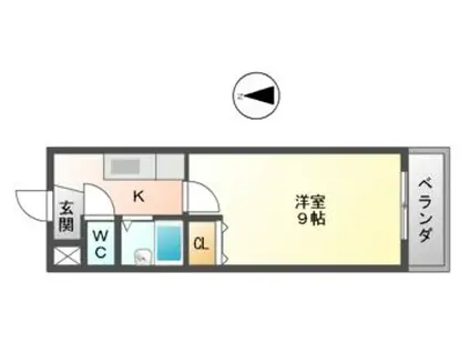パテオ藤井寺(1K/3階)の間取り写真