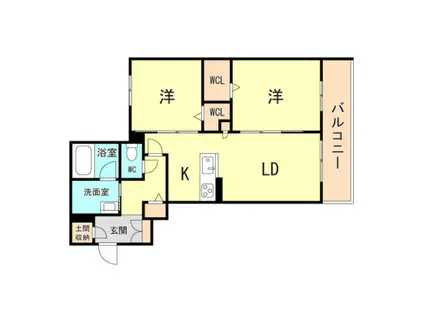 シャーメゾンフィレール(1SLDK/2階)の間取り写真