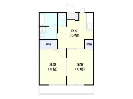 ネオ大畑(2DK/2階)の間取り写真