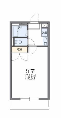 レオパレス神西(1K/1階)の間取り写真