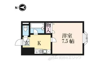 シティハイツ(1K/1階)の間取り写真