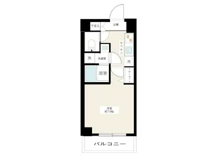 マキシヴ武蔵新城(1K/4階)の間取り写真