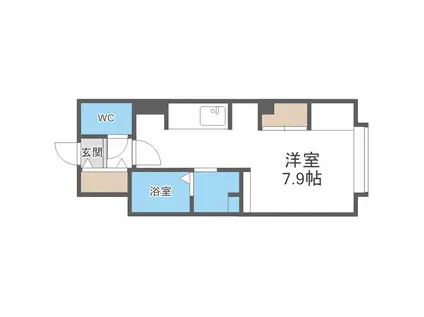 LEO I(ワンルーム/4階)の間取り写真