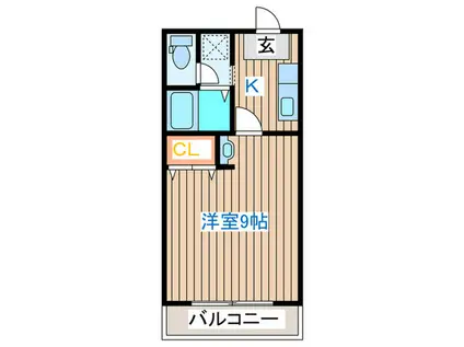 エステートピア池上(1K/2階)の間取り写真