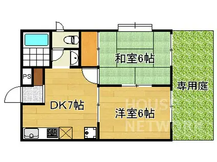 SEA OAKSIIIII(2DK/1階)の間取り写真