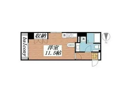 アル・ドウ6(ワンルーム/5階)の間取り写真