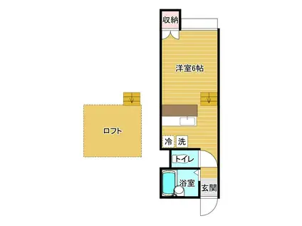 ナポリ館(ワンルーム/1階)の間取り写真