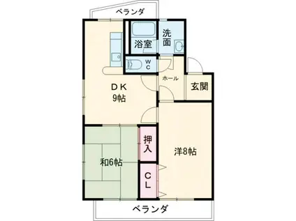 こぐま館(2DK/1階)の間取り写真