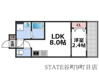 ROYAL MAISON 城東(1LDK/4階)の間取り写真