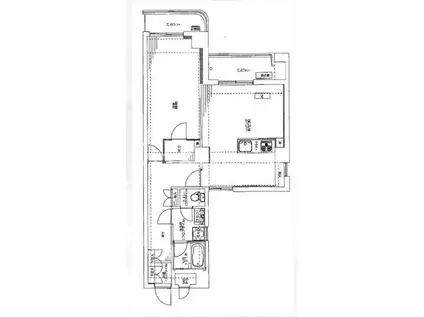 ホワイトパレスシンワ(1LDK/5階)の間取り写真