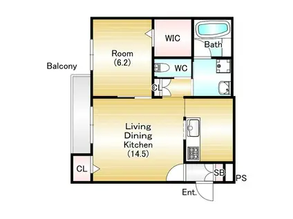 CIMA世田谷シーマ世田谷(1LDK/1階)の間取り写真