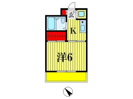 エルピス(1K/2階)の間取り写真