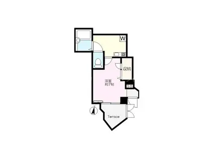 戸越壱番館(1K/1階)の間取り写真