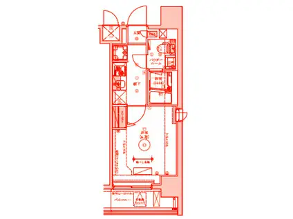 GROWS NISHI YOKOHAMAII(1K/4階)の間取り写真