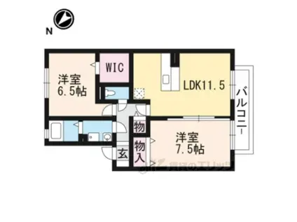 RADIXTAUCHI2(2LDK/2階)の間取り写真