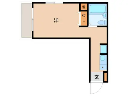 ソレイユ水堂(ワンルーム/3階)の間取り写真