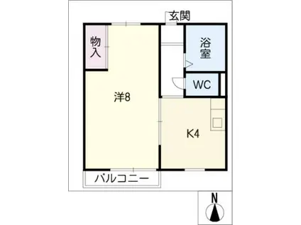 コンフォート小幡(1K/1階)の間取り写真