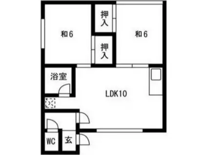 おざわマンション(2LDK/2階)の間取り写真
