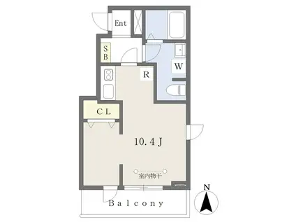 プラッツ南仙台I(ワンルーム/3階)の間取り写真