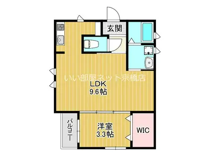 ドゥエ ボッティリエ(1LDK/2階)の間取り写真