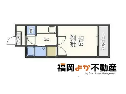 ユートピアマンション住吉(1K/3階)の間取り写真