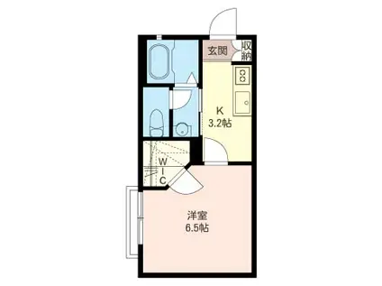 メゾン・プラッツ(1K/2階)の間取り写真