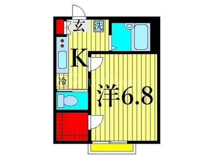 プラティーク(1K/2階)の間取り写真